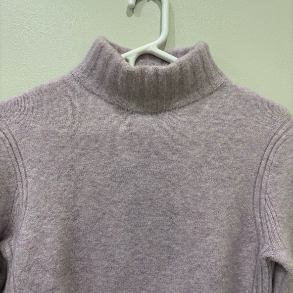 J. Crew Alpaca Wool Pullover Sweater Mock Neck Heathered Lavender Women’s Small - Picture 3 of 12